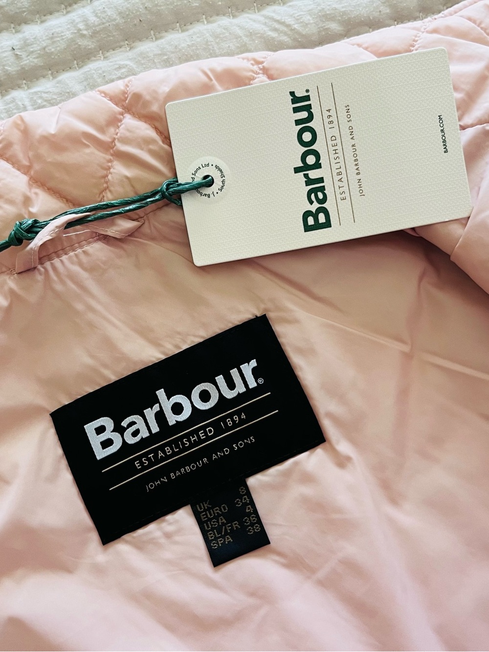 Barbour Pink Quilted Sleeveless Vest otterburn gilet - Picture 7 of 7